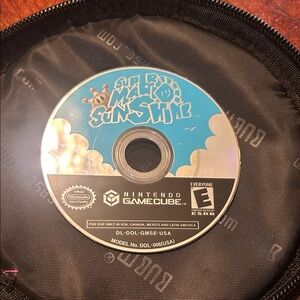 Nintendo GameCube Super Mario Sunshine Disc - Black and Blue
